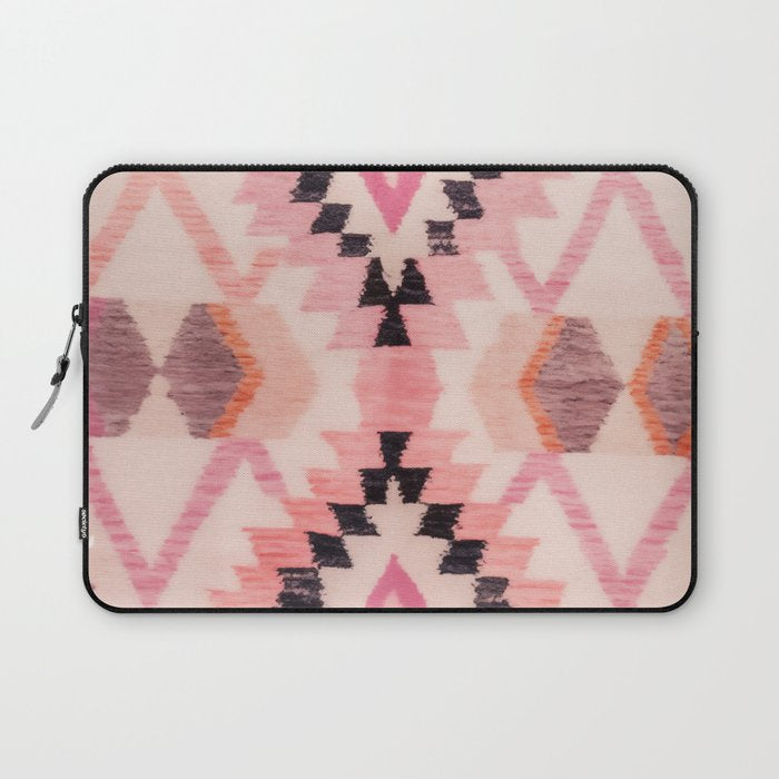 Moroccan Berber Rug Design No.65 - Multicolor, Pink Laptop Sleeve Gallery Image 1