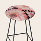 Moroccan Berber Rug Design No.65 - Multicolor, Pink Stool Gallery Image 2