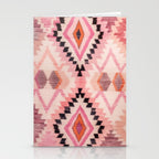 Moroccan Berber Rug Design No.65 - Multicolor, Pink Stationery Card Gallery Image 2