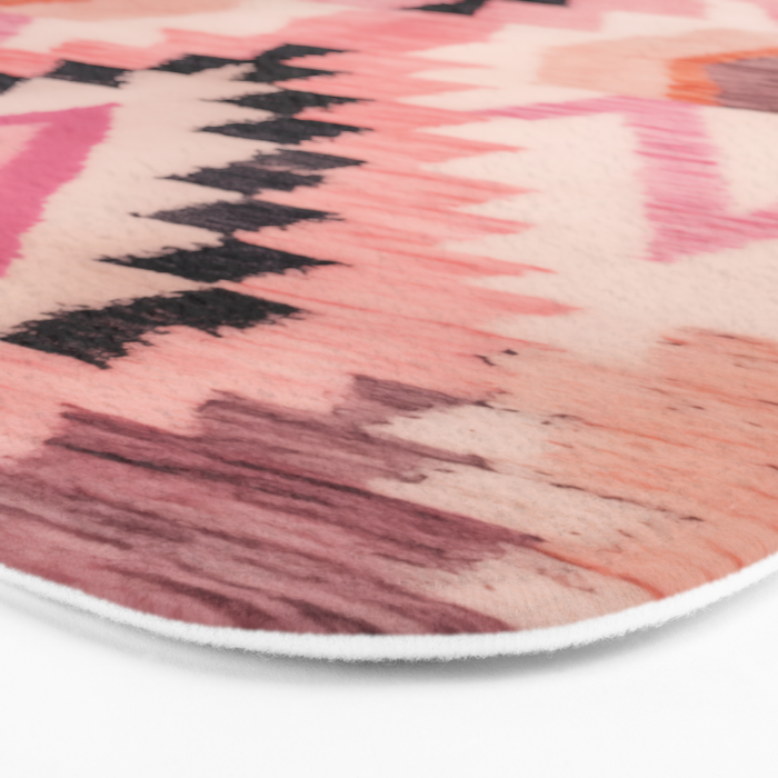 Moroccan Berber Rug Design No.65 - Multicolor, Pink Bath Mat Gallery Image 3