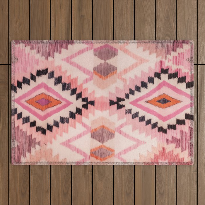 Moroccan Berber Rug Design No.65 - Multicolor, Pink Outdoor Rug Gallery Image 1