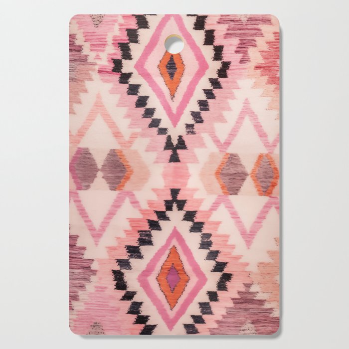 Moroccan Berber Rug Design No.65 - Multicolor, Pink Cutting Board Gallery Image 1