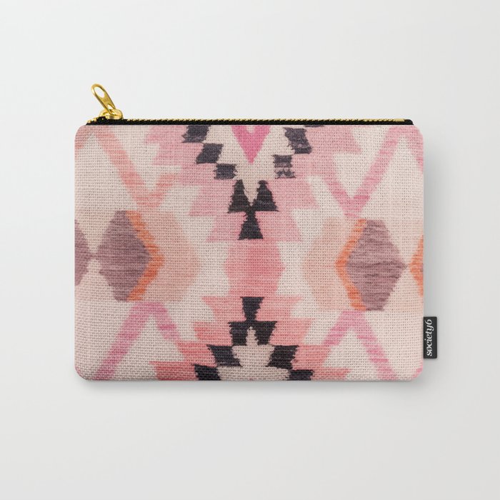Moroccan Berber Rug Design No.65 - Multicolor, Pink Carry All Pouch Gallery Image 1