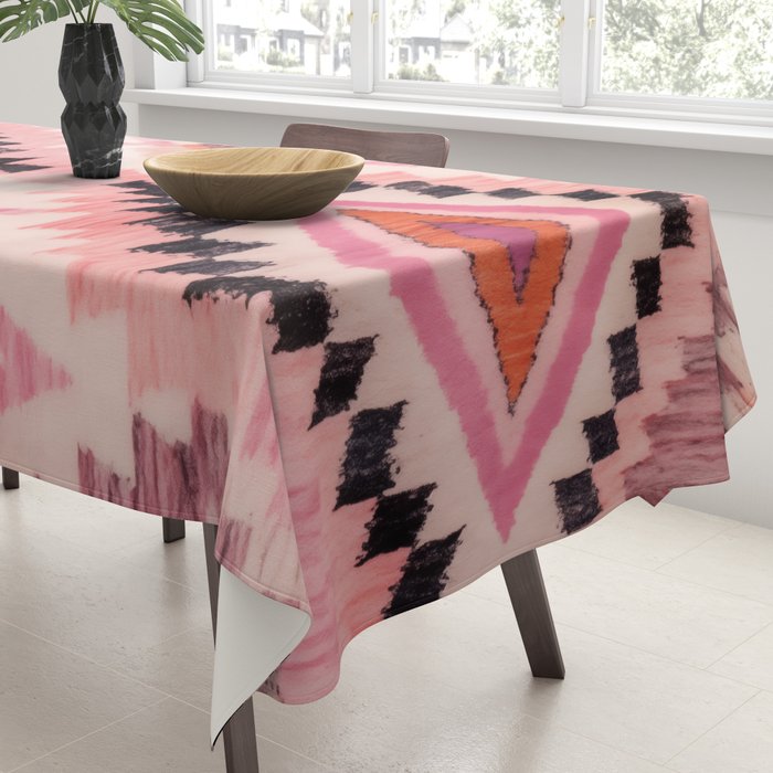 Moroccan Berber Rug Design No.65 - Multicolor, Pink Tablecloth Gallery Image 3