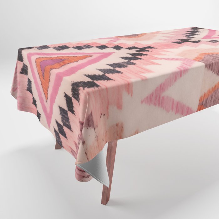 Moroccan Berber Rug Design No.65 - Multicolor, Pink Tablecloth Gallery Image 1