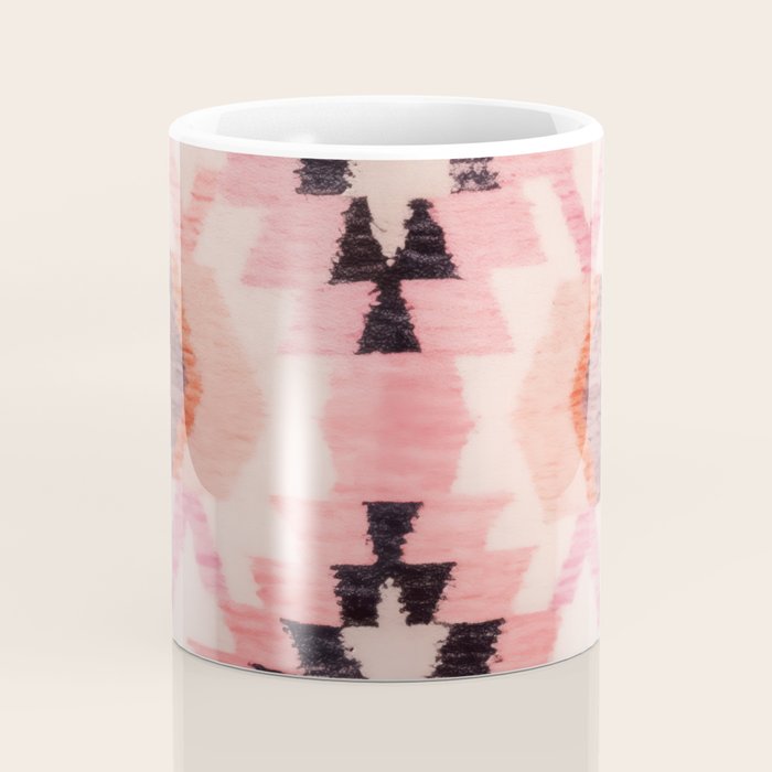 Moroccan Berber Rug Design No.65 - Multicolor, Pink Coffee Mug Gallery Image 4