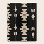Southwestern Arrow Pattern 233 Black and Beige Notebook Gallery Image 4