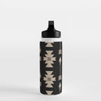 Southwestern Arrow Pattern 233 Black and Beige Water Bottle Gallery Image 3