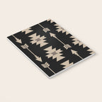 Southwestern Arrow Pattern 233 Black and Beige Notebook Gallery Image 3