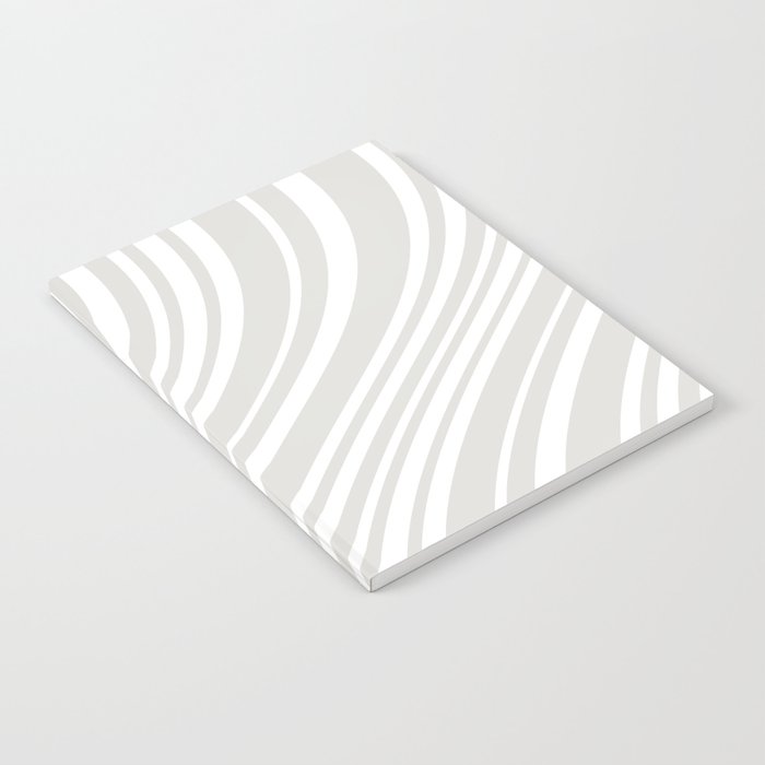 Wavy Stripes XLII - Grey and White Notebook Gallery Image 1