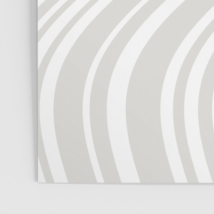 Wavy Stripes XLII - Grey and White Poster Gallery Image 3