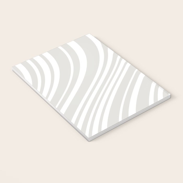 Wavy Stripes XLII - Grey and White Notebook Gallery Image 3