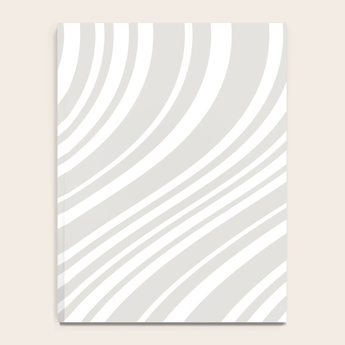 Wavy Stripes XLII - Grey and White Notebook Gallery Image 4