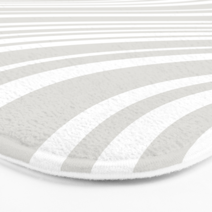 Wavy Stripes XLII - Grey and White Bath Mat Gallery Image 3