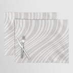 Wavy Stripes XLII - Grey and White Placemat Gallery Image 1