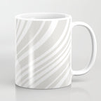 Wavy Stripes XLII - Grey and White Coffee Mug Gallery Image 1