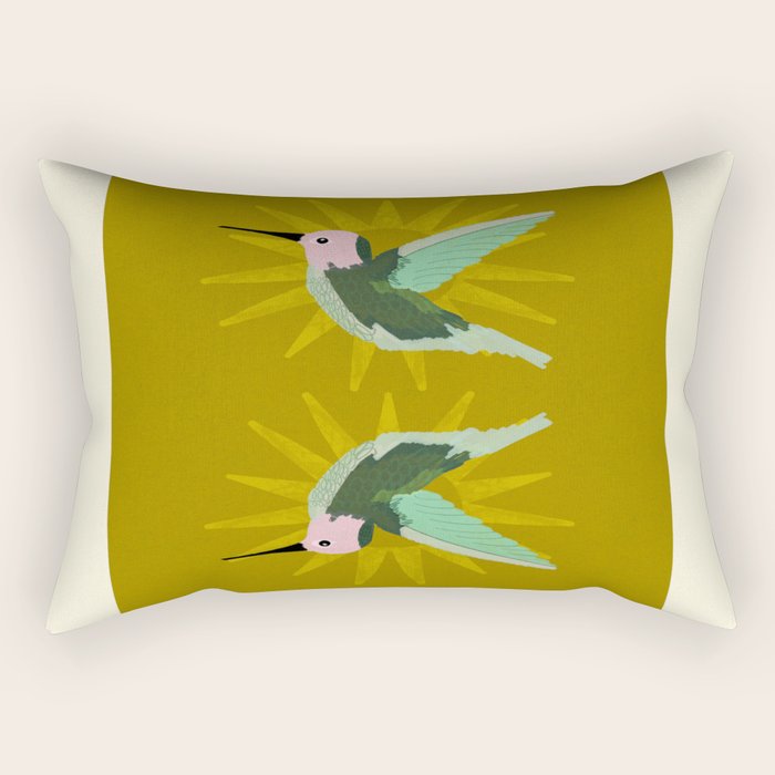 Hummingbird aka Sun God Rectangular Pillow Gallery Image 1