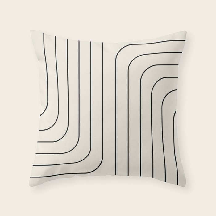 Searching (Off White) Throw Pillow Gallery Image 1