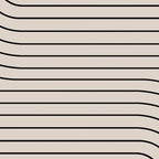 Minimal Line Curvature XCVI Vintage Creme & Black Mid Century Modern Arch Abstract Coffee Mug Gallery Image 2