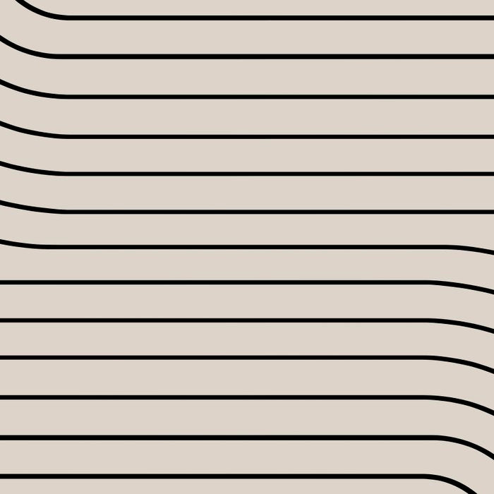 Minimal Line Curvature XCVI Vintage Creme & Black Mid Century Modern Arch Abstract Coffee Mug Gallery Image 2