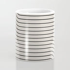 Minimal Line Curvature XCVI Vintage Creme & Black Mid Century Modern Arch Abstract Coffee Mug Gallery Image 4