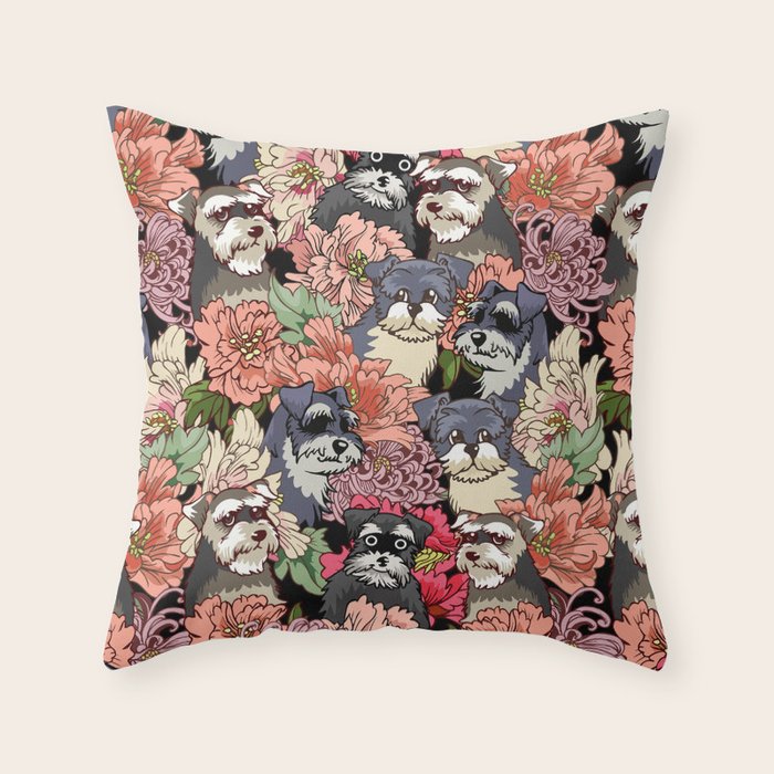 Because Schnauzers Throw Pillow Gallery Image 1