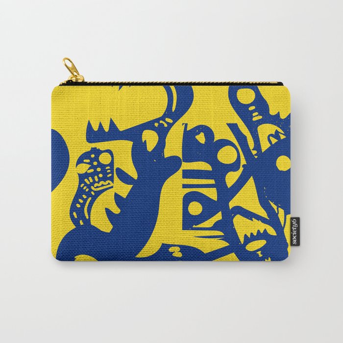 Blue Sweet Monsters in the Sun Street Art Graffiti Design Carry All Pouch Gallery Image 1