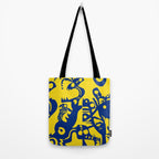 Blue Sweet Monsters in the Sun Street Art Graffiti Design Tote Bag Gallery Image 2
