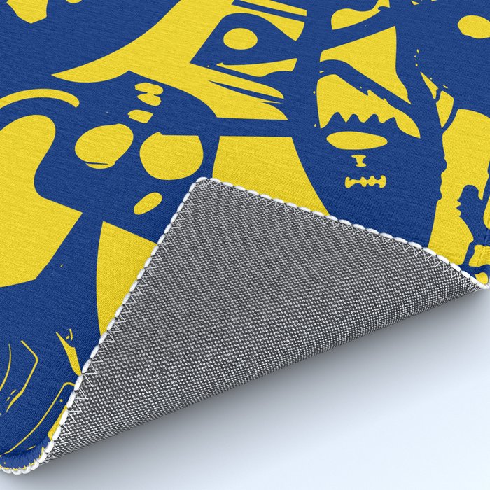 Blue Sweet Monsters in the Sun Street Art Graffiti Design Rug Gallery Image 4