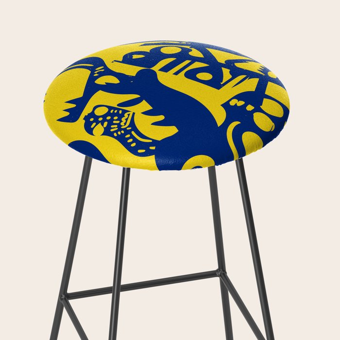 Blue Sweet Monsters in the Sun Street Art Graffiti Design Stool Gallery Image 2