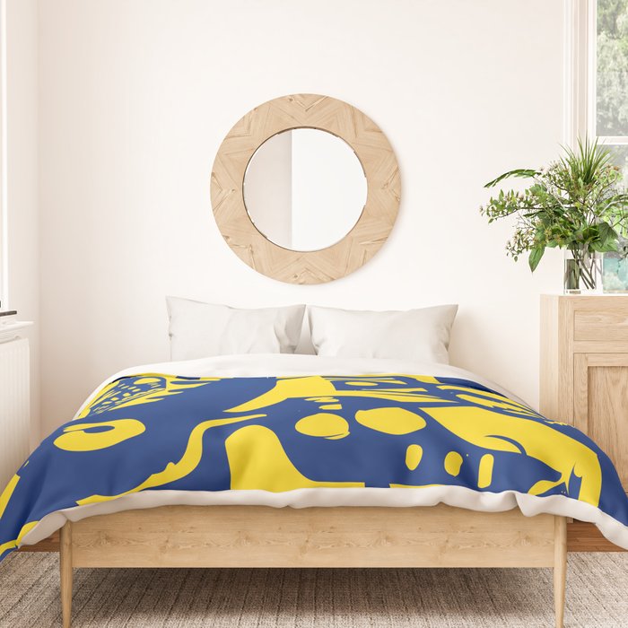 Blue Sweet Monsters in the Sun Street Art Graffiti Design Duvet Cover Gallery Image 3