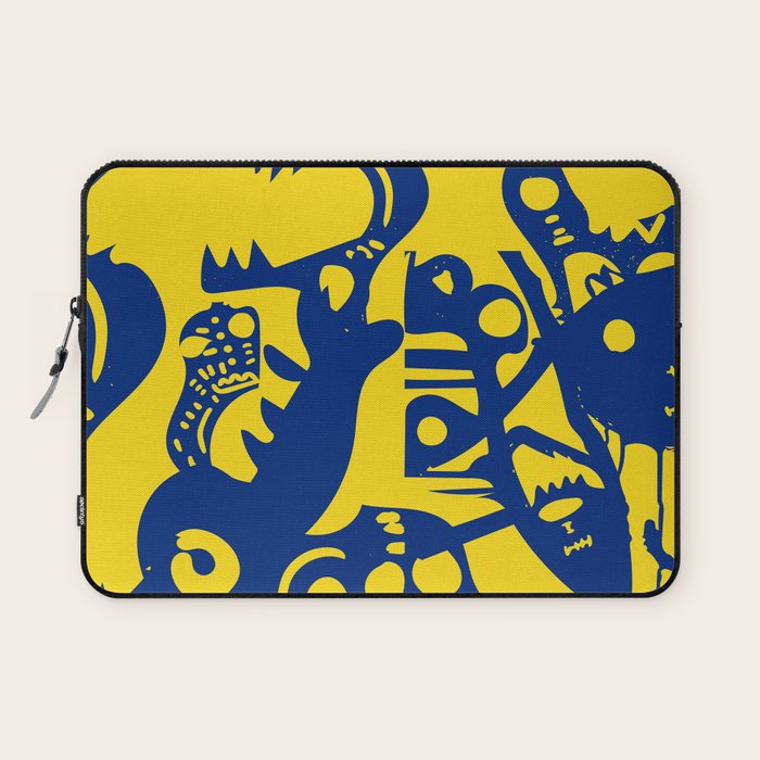 Blue Sweet Monsters in the Sun Street Art Graffiti Design Laptop Sleeve Gallery Image 1