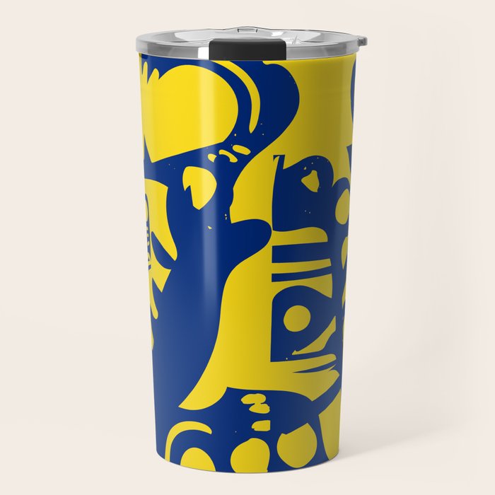 Blue Sweet Monsters in the Sun Street Art Graffiti Design Travel Mug Gallery Image 1