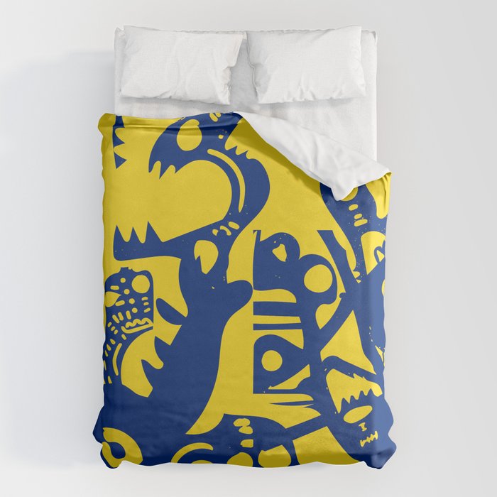 Blue Sweet Monsters in the Sun Street Art Graffiti Design Duvet Cover Gallery Image 6
