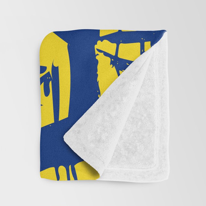 Blue Sweet Monsters in the Sun Street Art Graffiti Design Throw Blanket Gallery Image 3