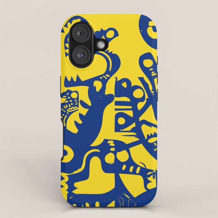 Blue Sweet Monsters in the Sun Street Art Graffiti Design iPhone Case Gallery Image 1