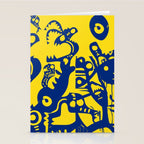 Blue Sweet Monsters in the Sun Street Art Graffiti Design Stationery Card Gallery Image 2