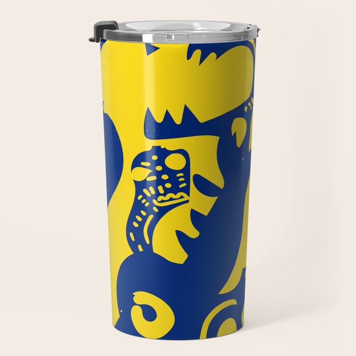 Blue Sweet Monsters in the Sun Street Art Graffiti Design Travel Mug Gallery Image 3