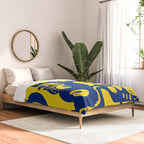 Blue Sweet Monsters in the Sun Street Art Graffiti Design Comforter Gallery Image 2