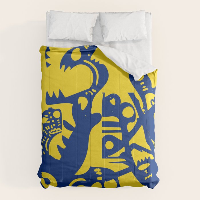 Blue Sweet Monsters in the Sun Street Art Graffiti Design Comforter Gallery Image 6