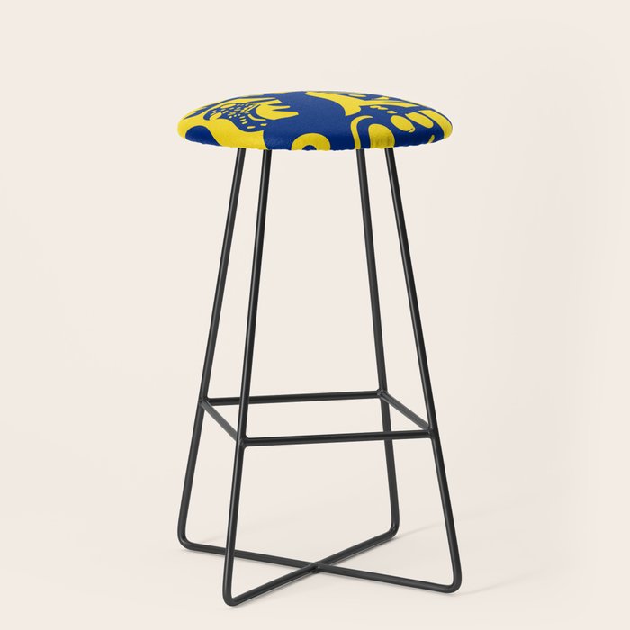 Blue Sweet Monsters in the Sun Street Art Graffiti Design Stool Gallery Image 1