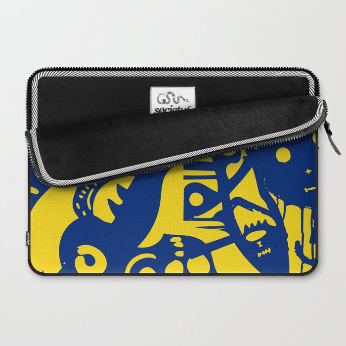 Blue Sweet Monsters in the Sun Street Art Graffiti Design Laptop Sleeve Gallery Image 2