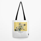 Hydrangea and Swallow by Katsushia Hokusai Tote Bag Gallery Image 2