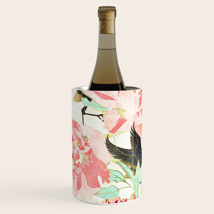 Floral Cranes Wine Chiller Gallery Image 2