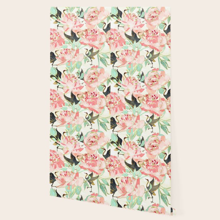 Floral Cranes Wallpaper Gallery Image 2