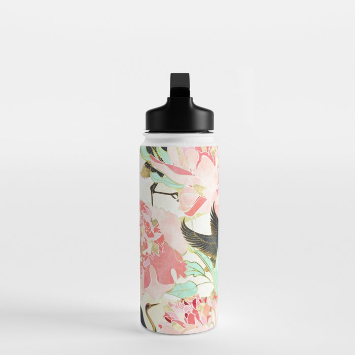 Floral Cranes Water Bottle Gallery Image 3