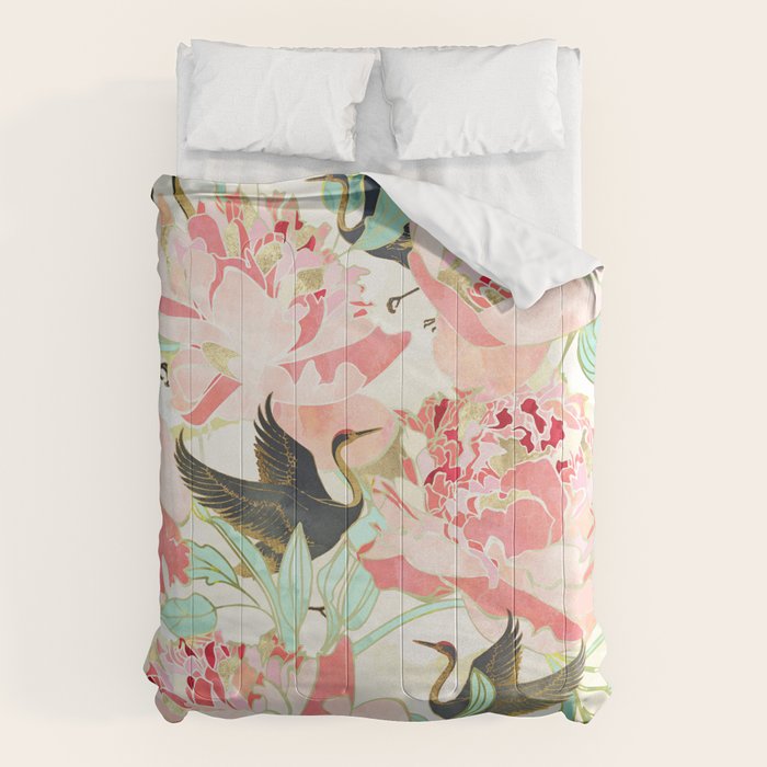 Floral Cranes Comforter Gallery Image 6