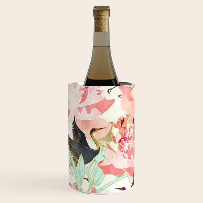 Floral Cranes Wine Chiller Gallery Image 1