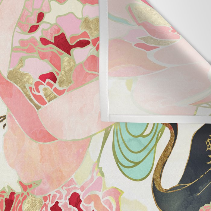Floral Cranes Wall Tapestry Gallery Image 3