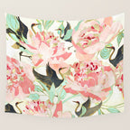 Floral Cranes Wall Tapestry Gallery Image 4